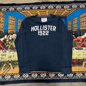 Navy y2k Hollister Co. long sleeve thermal shirt size large